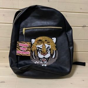 Tiger sequin backpack NWT